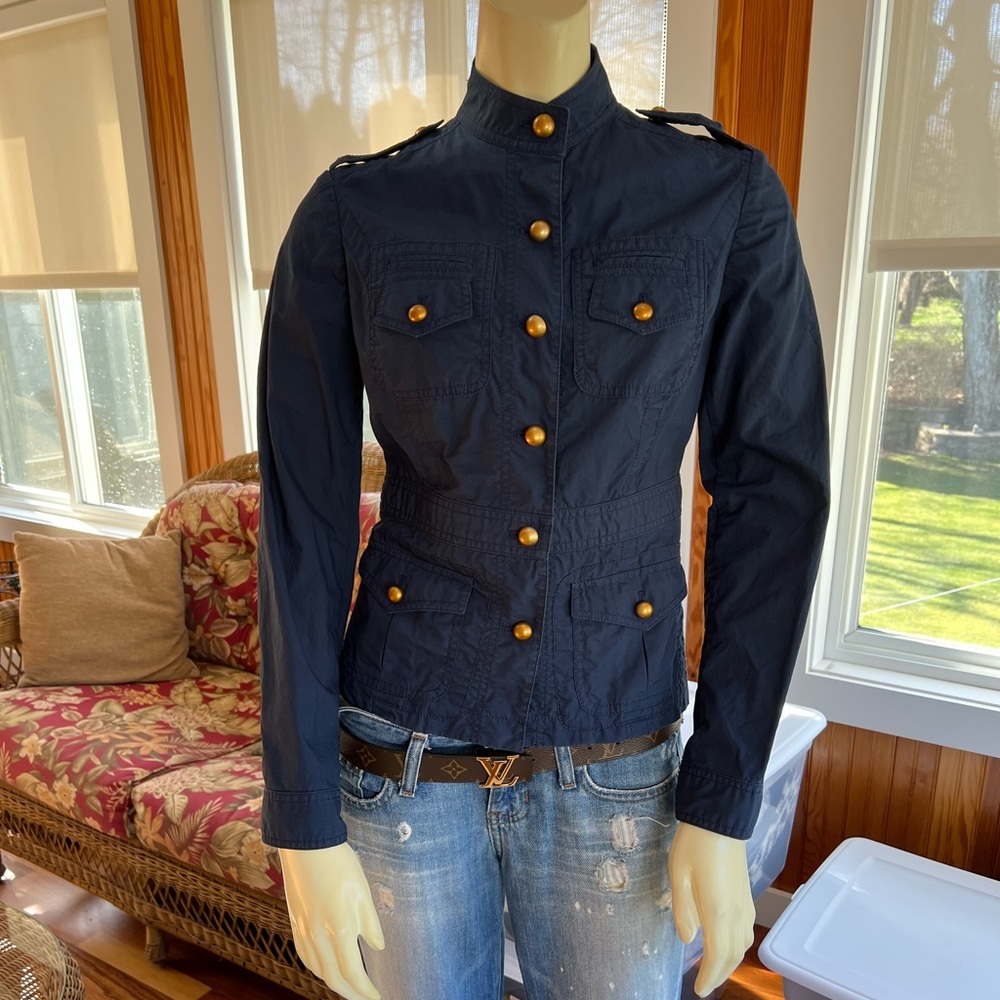 Jones New York Signature Petite Military Style Jacket - Picture 3 of 9